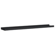 Picture Frame Ledge Shelves 2 pcs Black 80x9x3 cm MDF