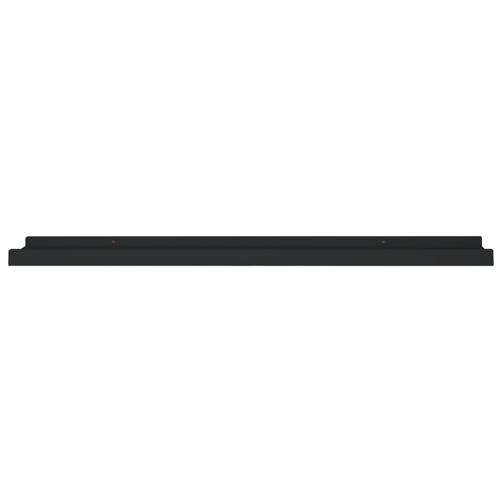Frame Ledge Shelf Set of 2 Black MDF 31.5 in Wall mounting