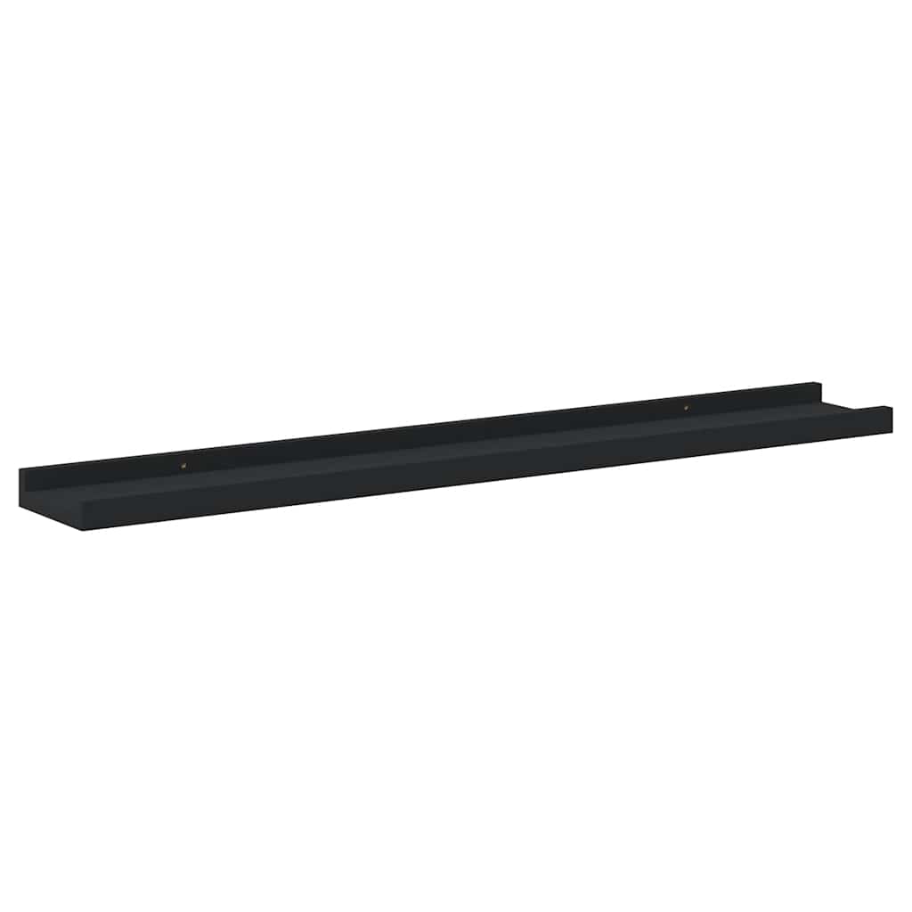 Frame Ledge Shelf Set of 2 Black MDF 31.5 in Wall mounting