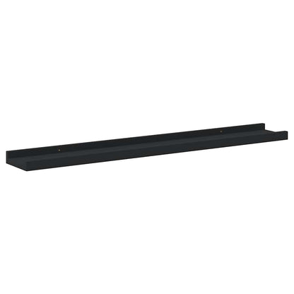Frame Ledge Shelf Set of 2 Black MDF 31.5 in Wall mounting