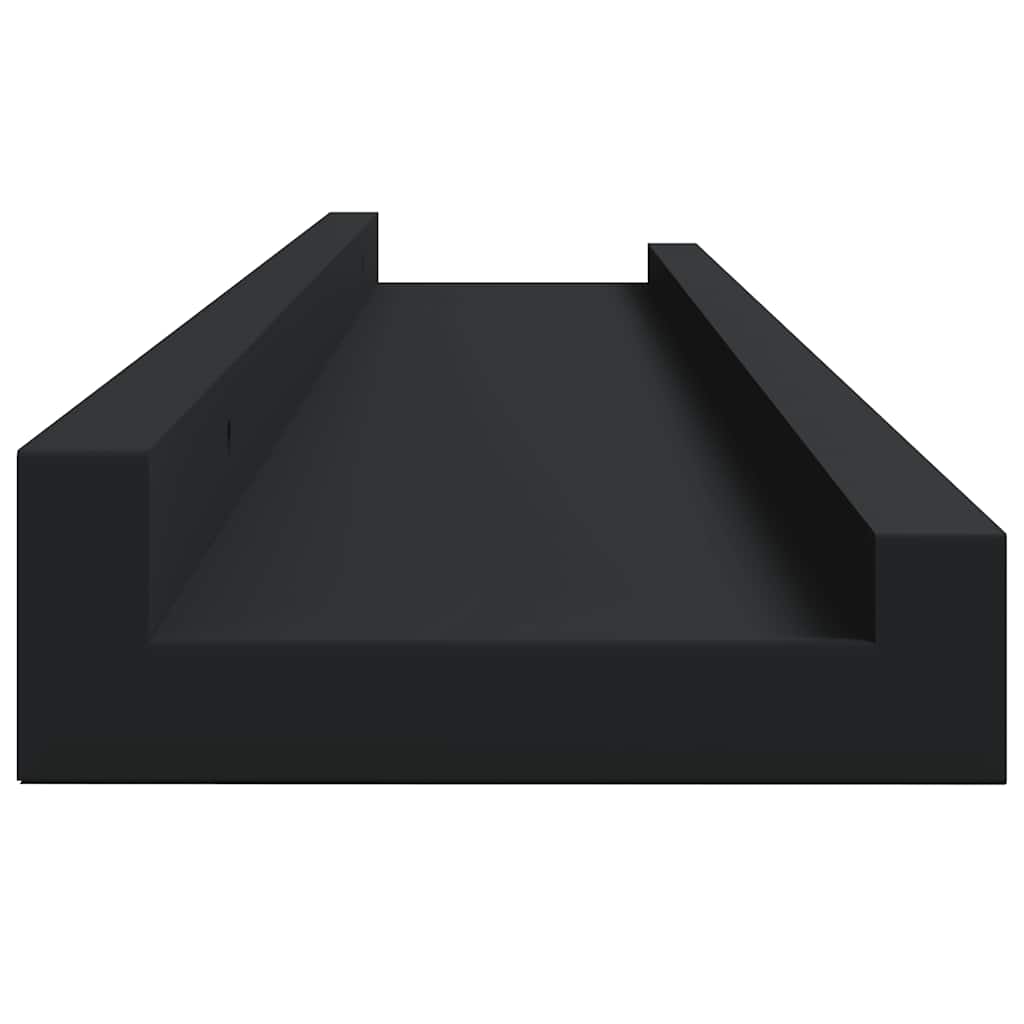 Frame Ledge Shelf Set of 2 Black MDF 31.5 in Wall mounting