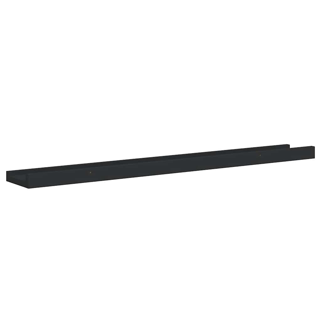 Frame Ledge Shelf Set of 2 Black MDF 31.5 in Wall mounting