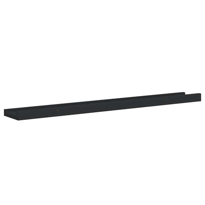 Frame Ledge Shelf Set of 2 Black MDF 31.5 in Wall mounting