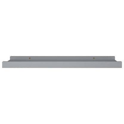 Picture Frame Ledge Shelves 2 pcs Grey 40x9x3 cm MDF