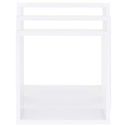 Wall Cube Shelves 3 pcs White MDF