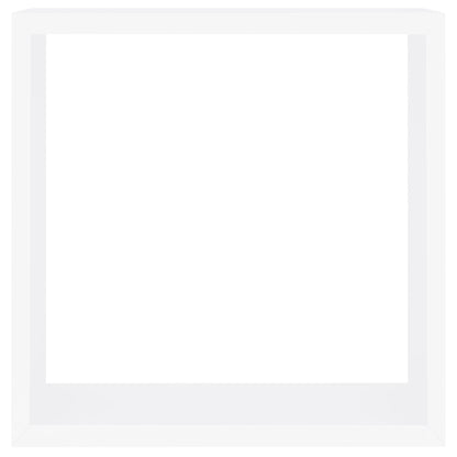 Wall Cube Shelves 3 pcs White MDF