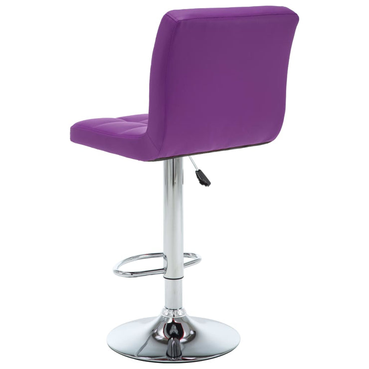 Bar Stools 2 pcs Purple Faux Leather
