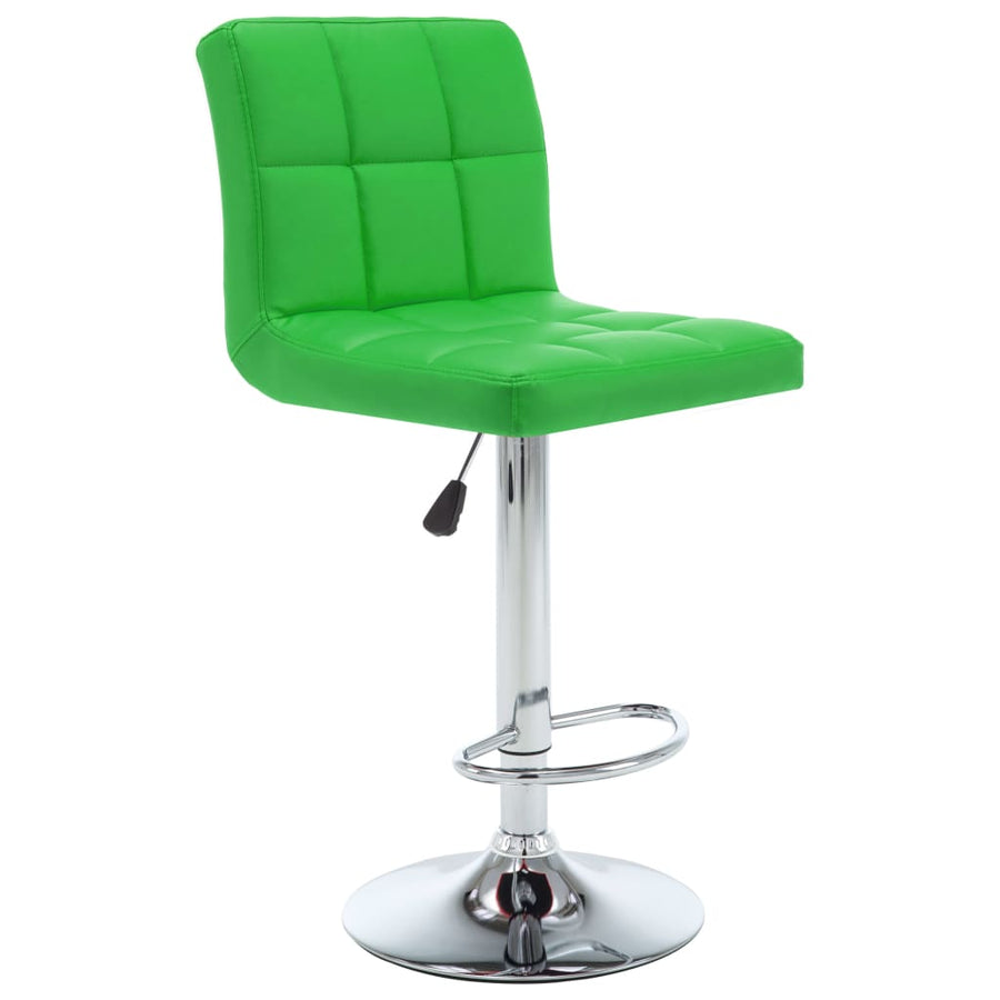 Bar Stools 2 pcs Green Faux Leather