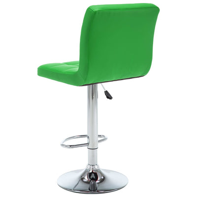 Bar Stools 2 pcs Green Faux Leather