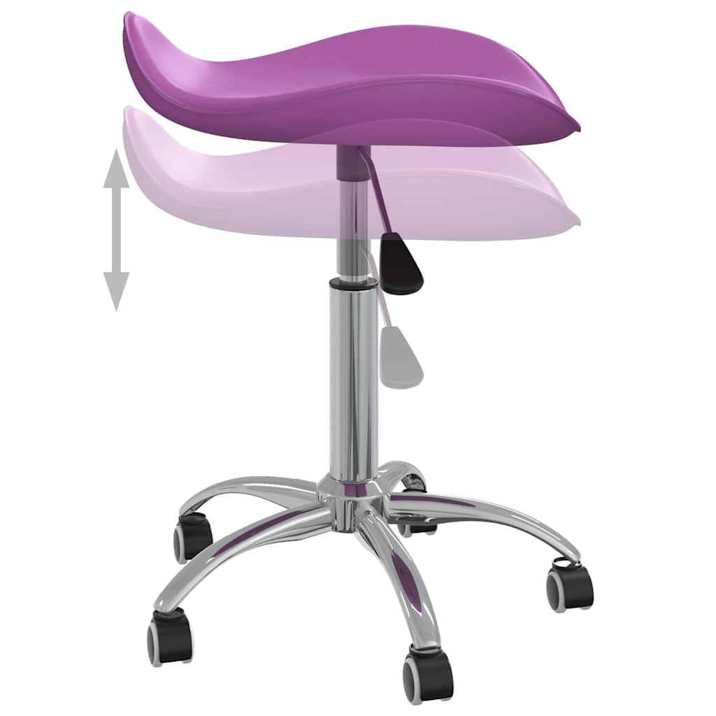 Salon Spa Stool Purple Faux Leather