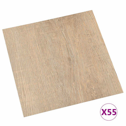 Flooring Planks 5.11 m² 55 pcs PVC Light Grey and Dark Brown