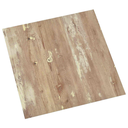 Flooring Planks Cream and Light Brown 5.11 m² 55 pcs PVC