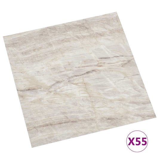 Flooring Planks Brown and Beige 5.11 m² 55 pcs PVC