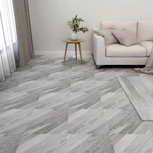 Flooring Planks Grey 5.11 m² 55 pcs PVC