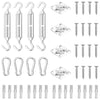 12 Piece Sunshade Sail Accessory Set Stainless Steel