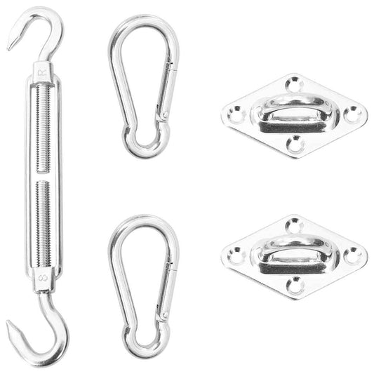 Sunshade Sail Mounting Kit | Silver | Stainless Steel (316) | Standard