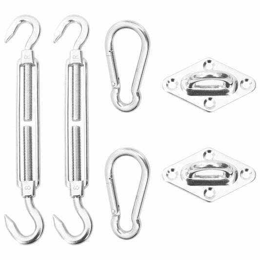 Sunshade Sail Mounting Kit | Silver | Stainless steel (316) | Standard