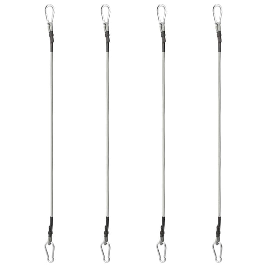 Ropes with Carabiner 4 pcs Rubber