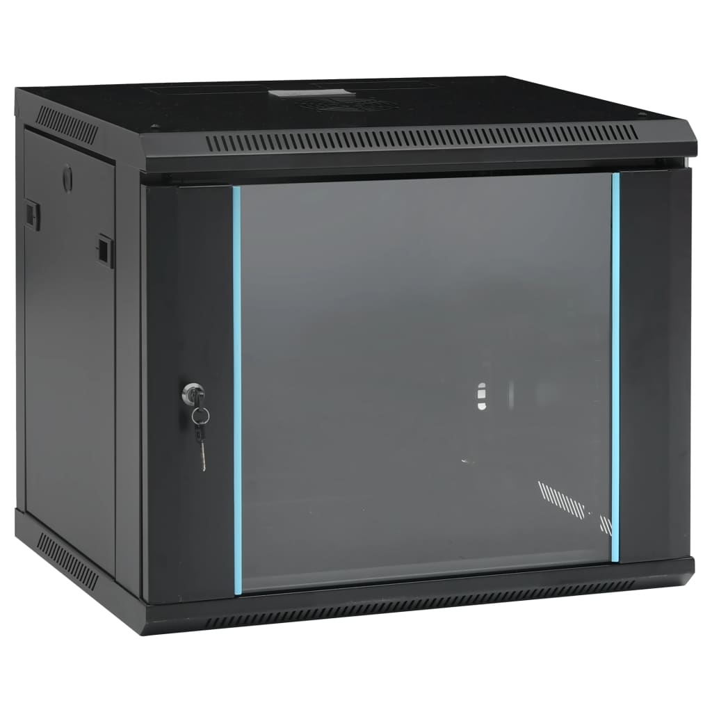 vidaXL 9U Wall Mounted Network Cabinet 19 IP20 600x450x510 mm