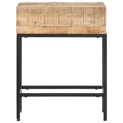 Side Table 15.7"x11.8"x19.7" Solid Rough Mango Wood