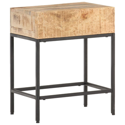 Side Table 15.7"x11.8"x19.7" Solid Rough Mango Wood