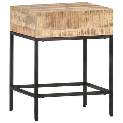 Side Table 15.7"x11.8"x19.7" Solid Rough Mango Wood