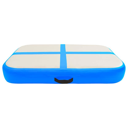Inflatable Gymnastics Mat with Pump 60x100x10 cm PVC Blue