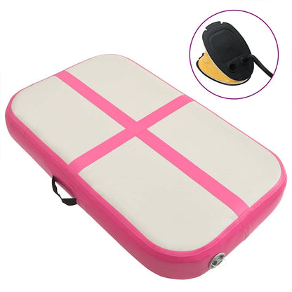 Inflatable Gymnastics Mat with Pump 60x100x15 cm PVC Pink