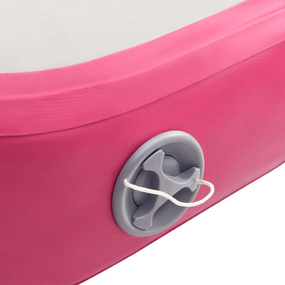 Inflatable Gymnastics Mat with Pump 60x100x15 cm PVC Pink