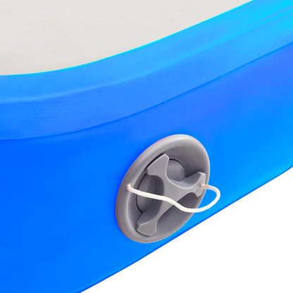 Inflatable Gymnastics Mat with Pump 60x100x15 cm PVC Blue