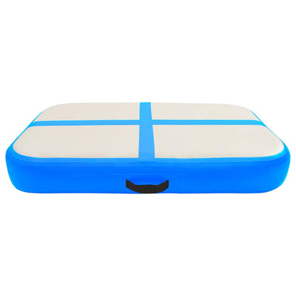 Inflatable Gymnastics Mat with Pump 60x100x20 cm PVC Blue