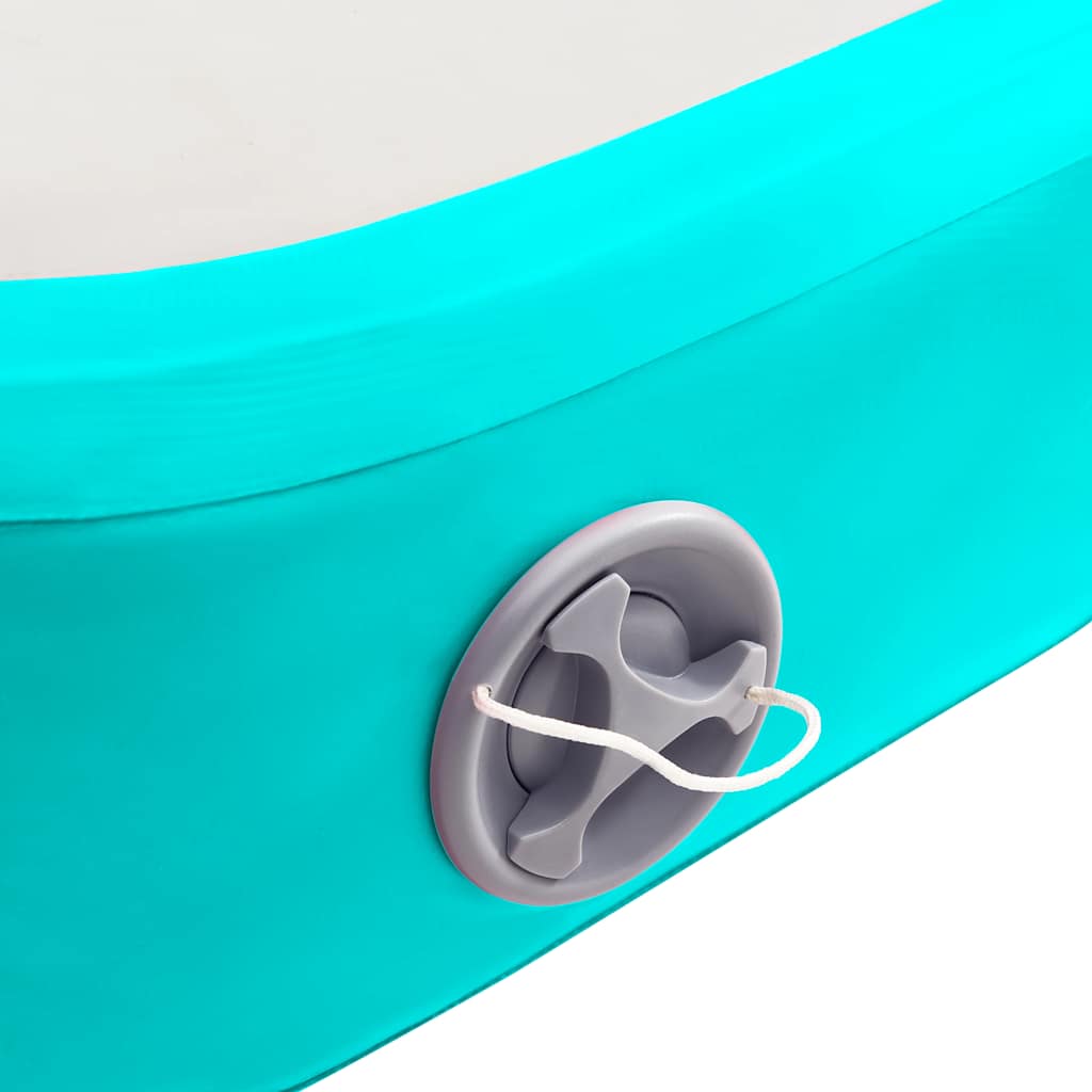 Inflatable Gymnastics Mat with Pump 300x100x15 cm PVC Green