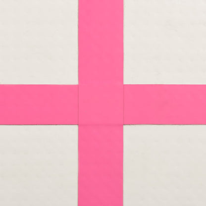 Inflatable Gymnastics Mat with Pump 400x100x15 cm PVC Pink