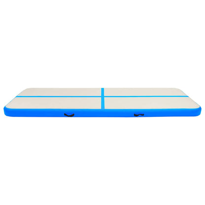 Inflatable Gymnastics Mat with Pump 400x100x15 cm PVC Blue