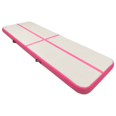 Inflatable Gymnastics Mat with Pump 500x100x15 cm PVC Pink