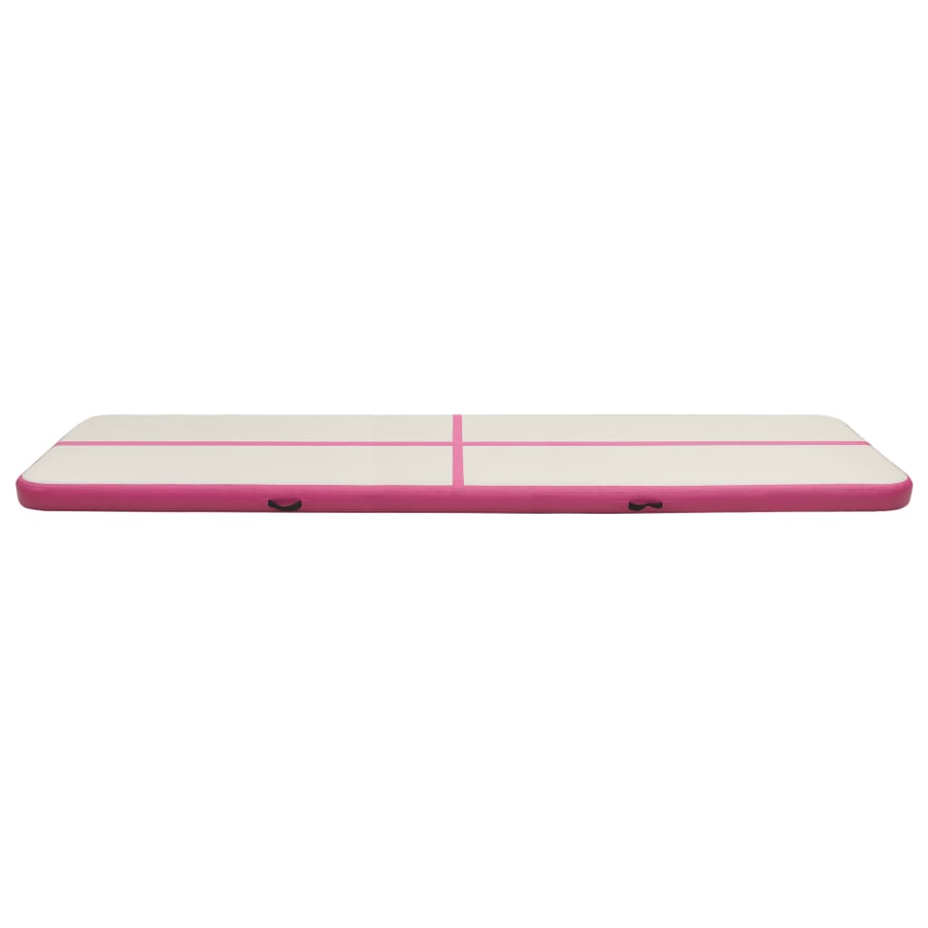 Inflatable Gymnastics Mat with Pump 600x100x15 cm PVC Pink