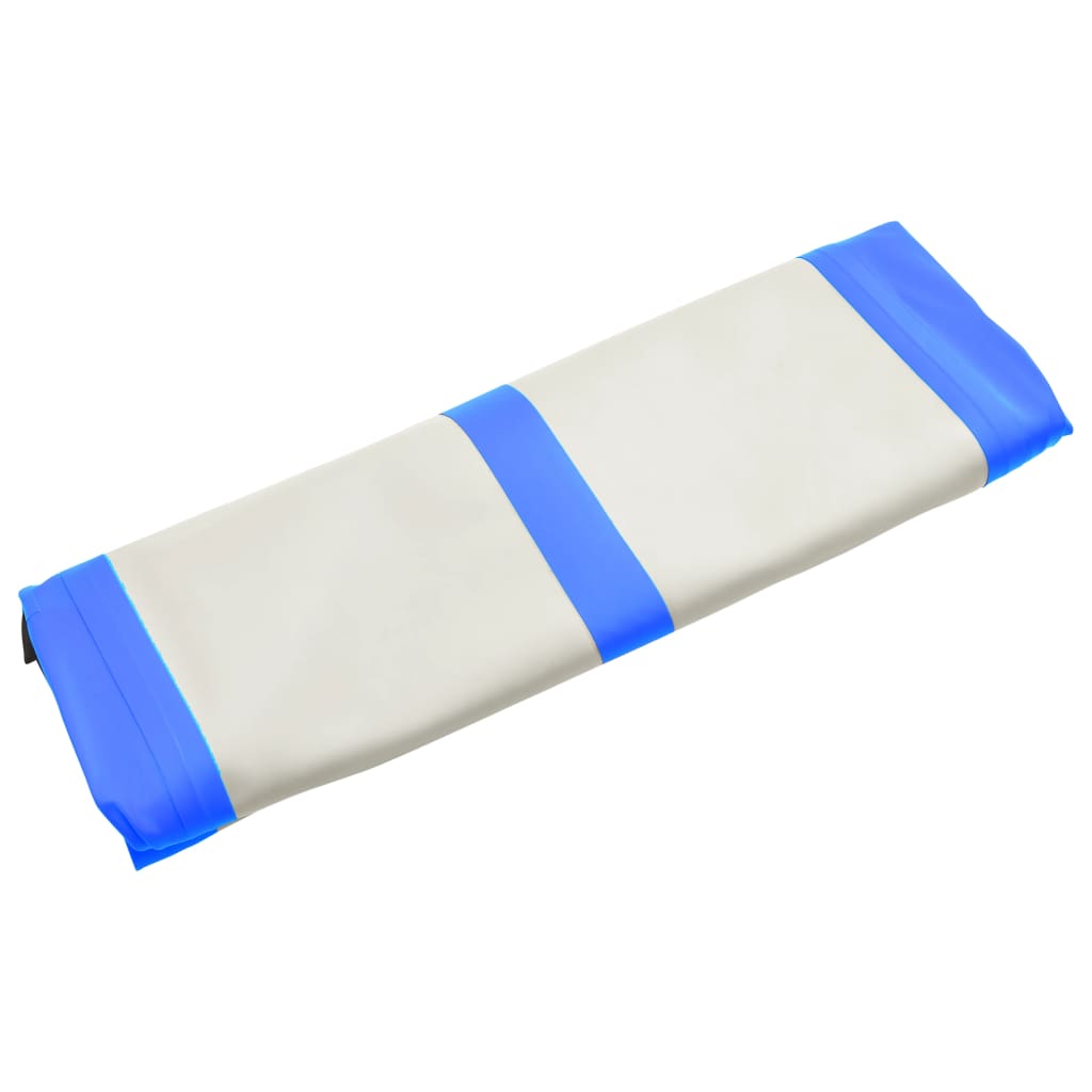 Inflatable Gymnastics Mat with Pump 600x100x15 cm PVC Blue