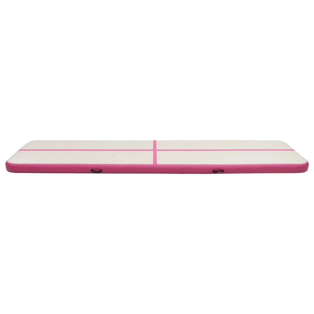 Inflatable Gymnastics Mat with Pump 800x100x15 cm PVC Pink