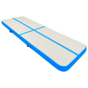 Inflatable Gymnastics Mat with Pump 300x100x20 cm PVC Blue