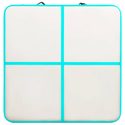 Inflatable Gymnastics Mat with Pump 200x200x10 cm PVC Green