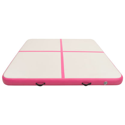 Inflatable Gymnastics Mat with Pump 200x200x15 cm PVC Pink