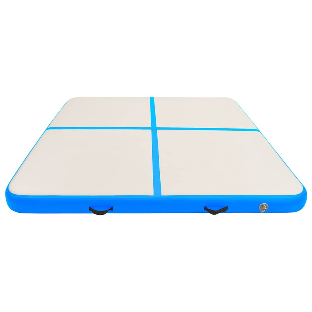 Inflatable Gymnastics Mat with Pump 200x200x15 cm PVC Blue