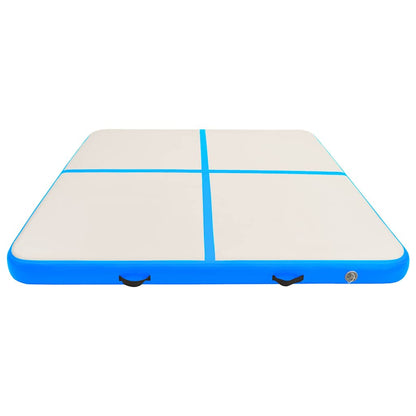 Inflatable Gymnastics Mat with Pump 200x200x15 cm PVC Blue