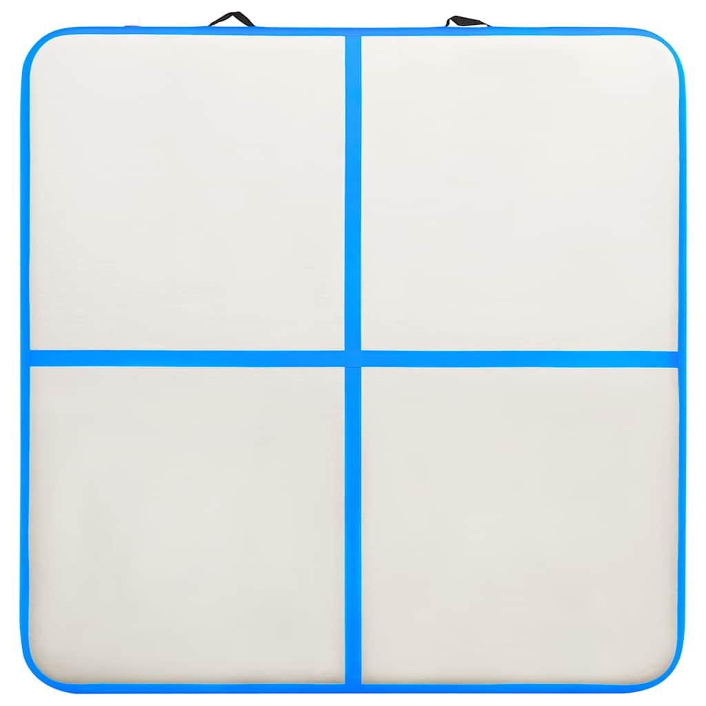 Inflatable Gymnastics Mat with Pump 200x200x15 cm PVC Blue