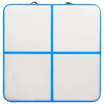 Inflatable Gymnastics Mat with Pump 200x200x15 cm PVC Blue