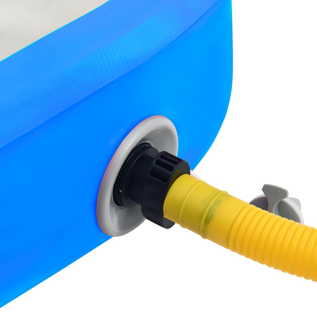 Inflatable Gymnastics Mat with Pump 200x200x15 cm PVC Blue