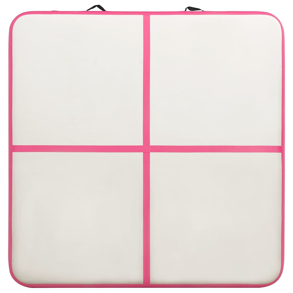 Inflatable Gymnastics Mat with Pump 200x200x20 cm PVC Pink