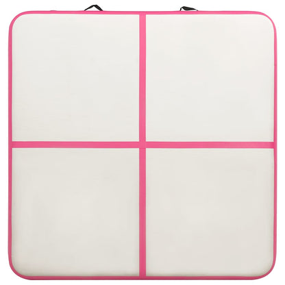 Inflatable Gymnastics Mat with Pump 200x200x20 cm PVC Pink