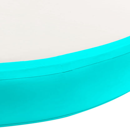 Inflatable Gymnastic Mat with Pump 100x100x20 cm PVC Green