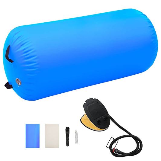 Inflatable Gymnastic Roll with Pump 120x90 cm PVC Blue